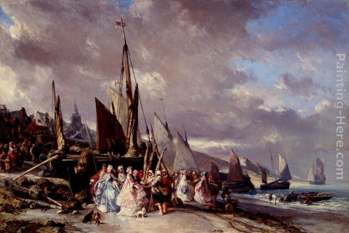 Eugene Isabey Scene De Port